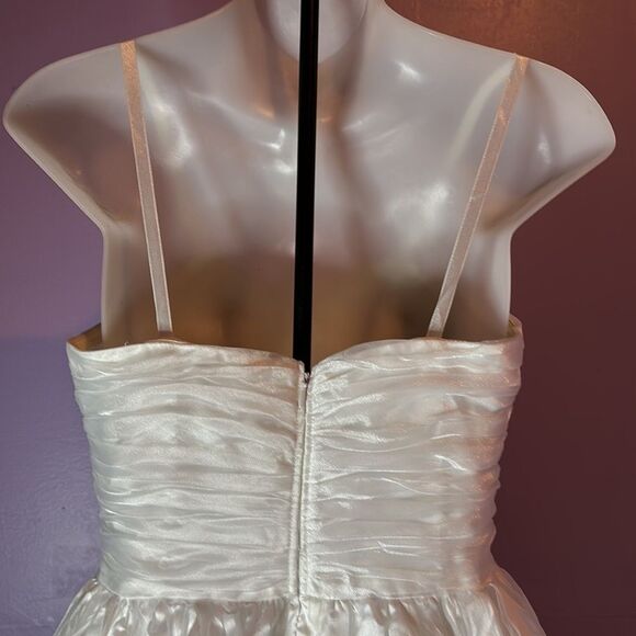 "Morgan & Co. White Cocktail Party Dress Women's Size 7/8 Elegant Formal - Picture 4 of 5